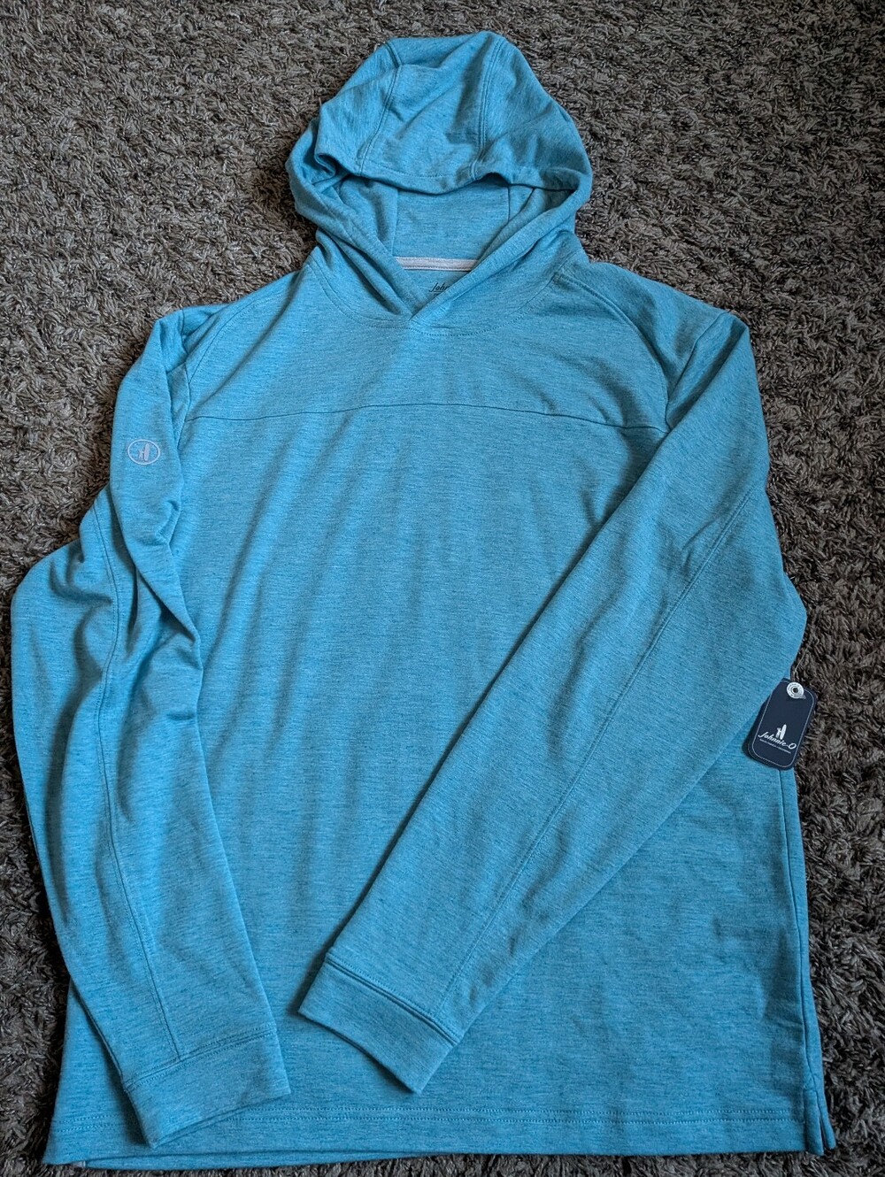 NWT Johnnie-O Performance Remmy Haze Blue Pullover Hoodie Men's M